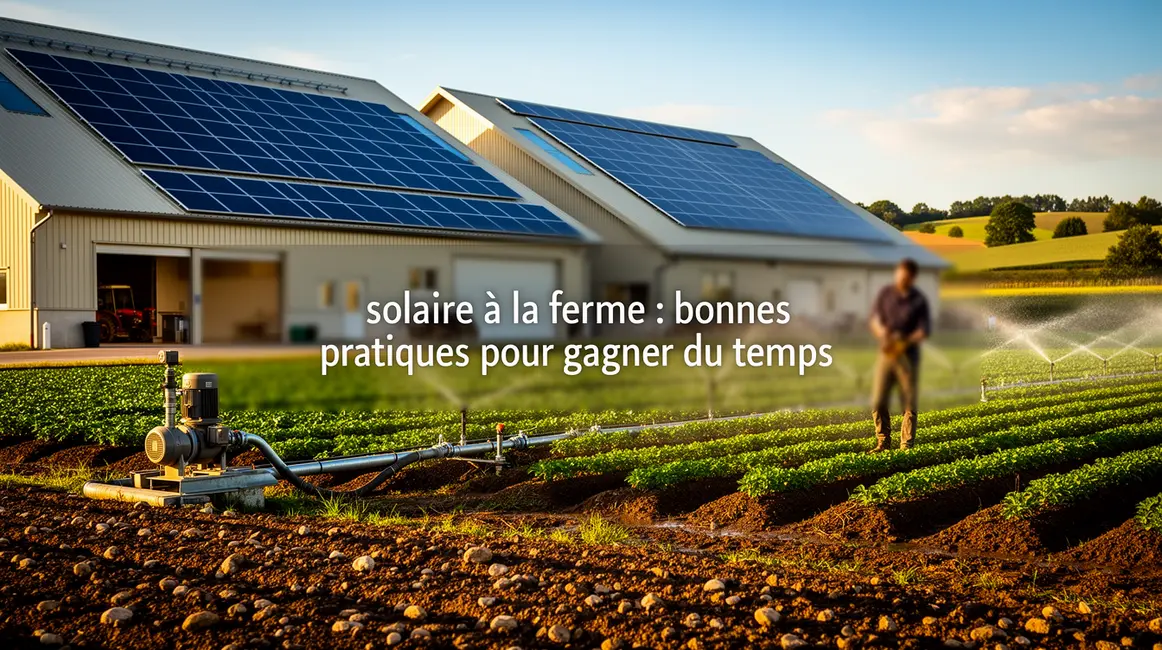 energie solaire ferme avec panneaux et pompe d irrigation automatisee