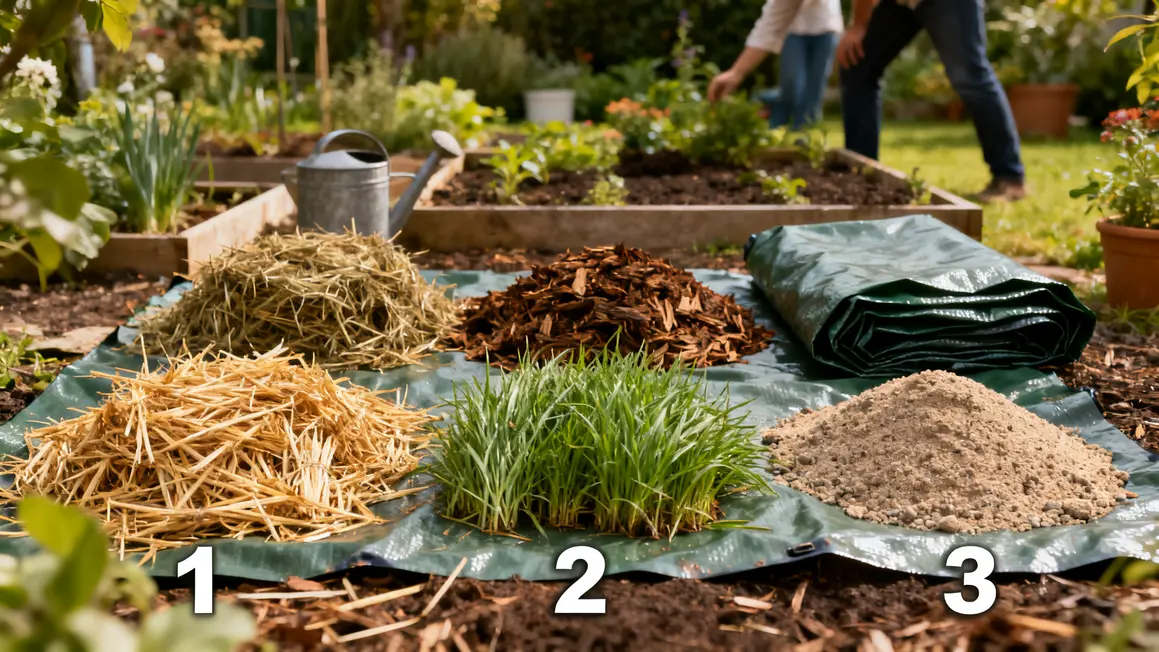 différents paillages dans un potager tableau comparatif
