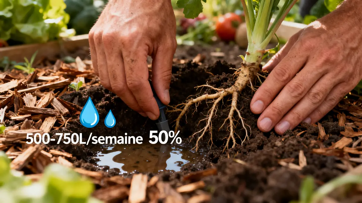 test humidite potager arrosage 500 750 litres