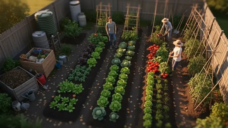 vue aerienne potager bio debutant budget