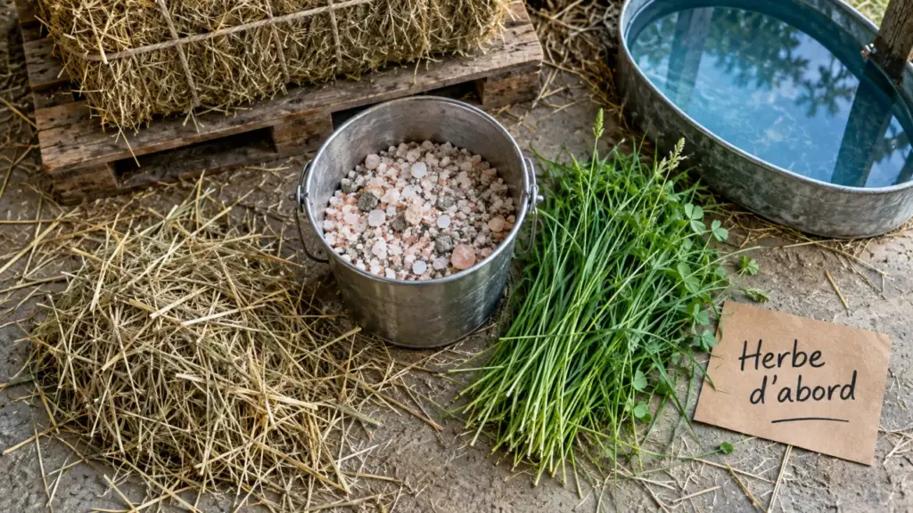 Alimentation du mouton : herbe fraîche et foin d’abord