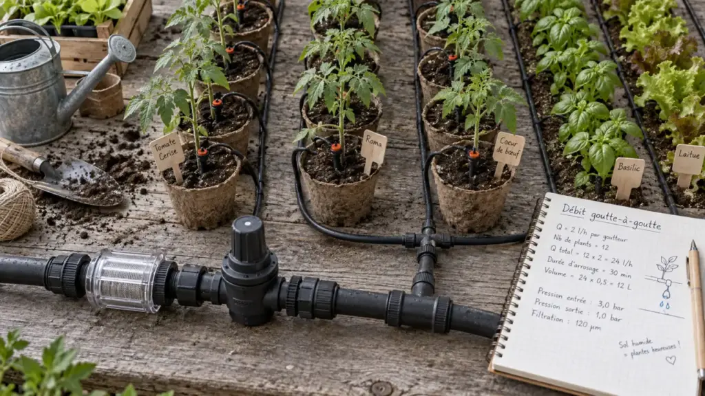 goutte a goutte jardinage : arrosage des racines sans mouiller les feuilles