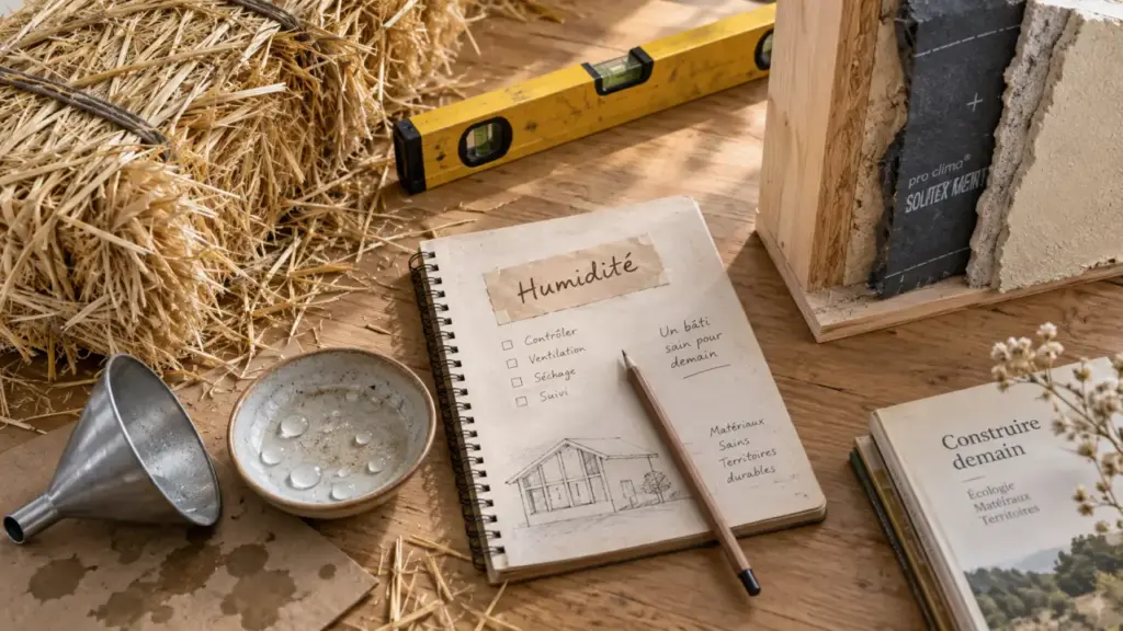 Maison en paille inconvénients : humidité sur murs