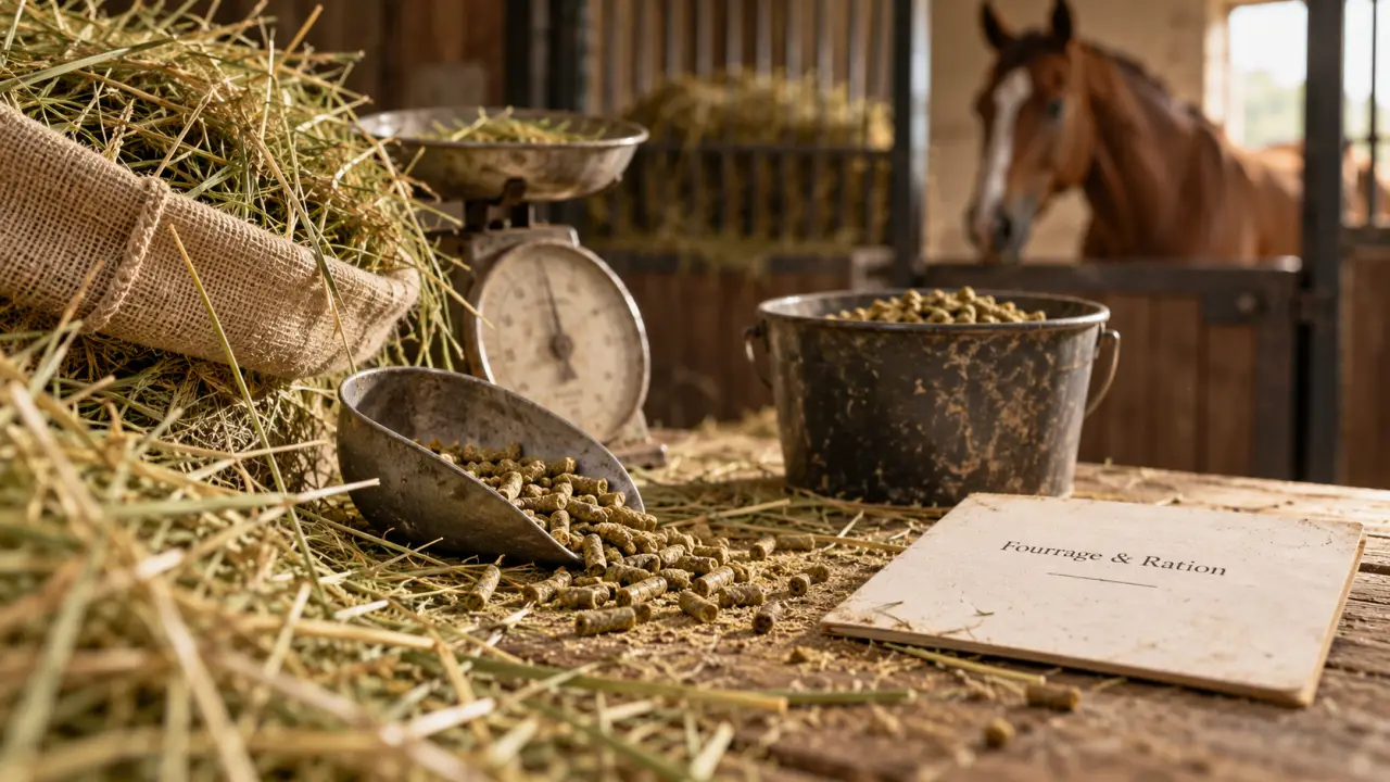 Alimentation cheval : peser le foin avant d’ajouter des granulés