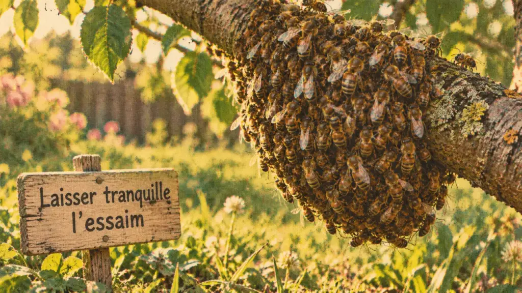 Essaim d abeille : laisser tranquille l’essaim