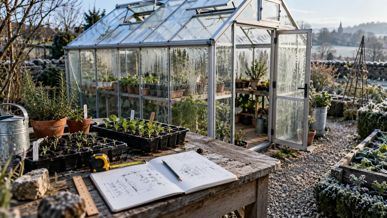 Serre de jardin verre : lucarnes d’aération et ancrage