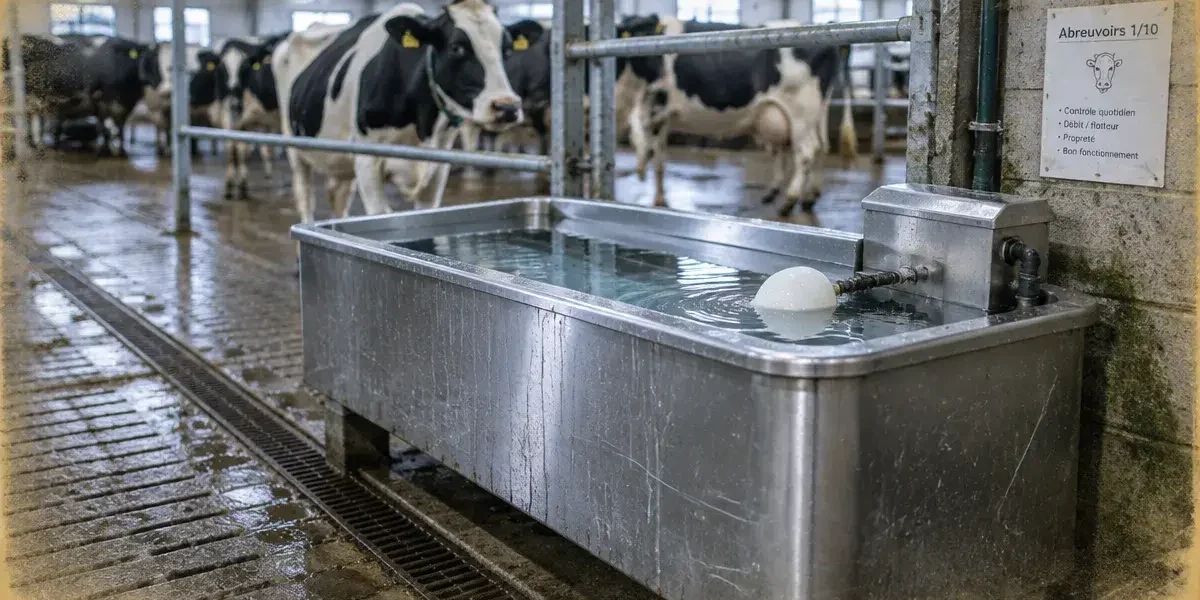 Abreuvoirs vaches en stabulation : dimensionné pour 10 vaches