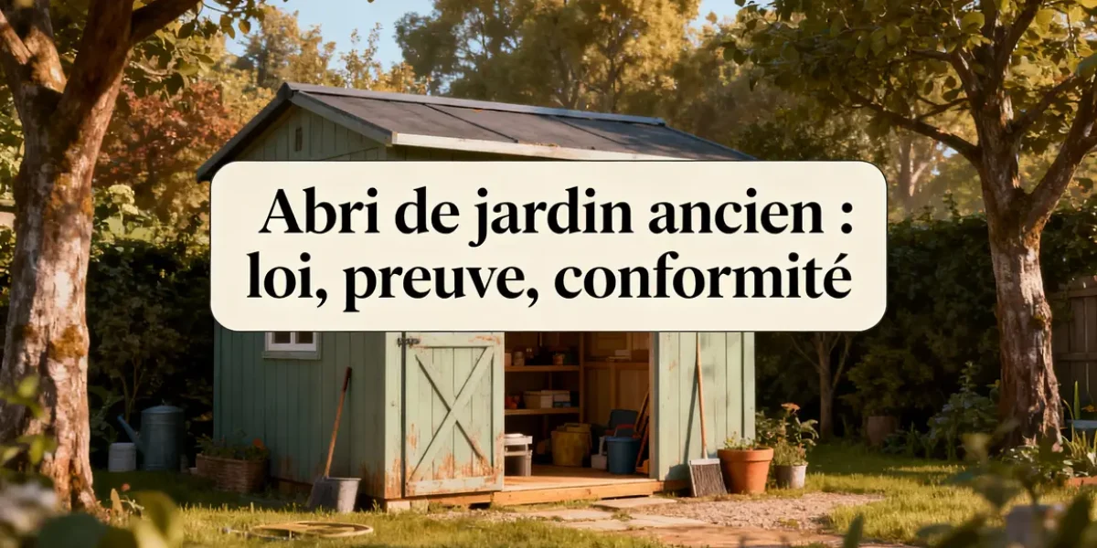 abri de jardin ancien loi preuve conformité
