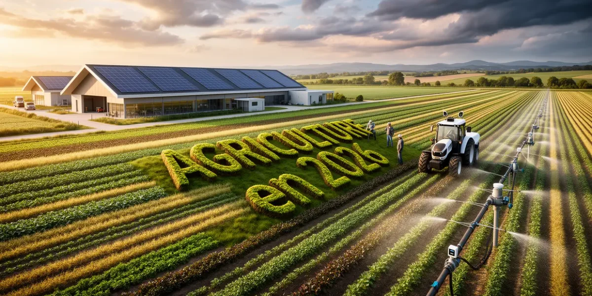 Ferme moderne et résiliente en 2026, agriculture connectée