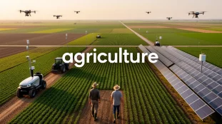 photo paysage agricole moderne technologie 2026