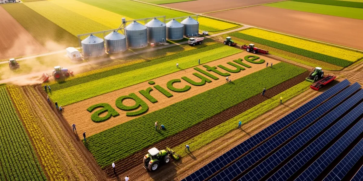 champ agricole moderne ciel preparation et innovation