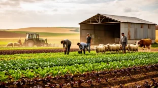 Signal d'alerte agricole sur champ mixte