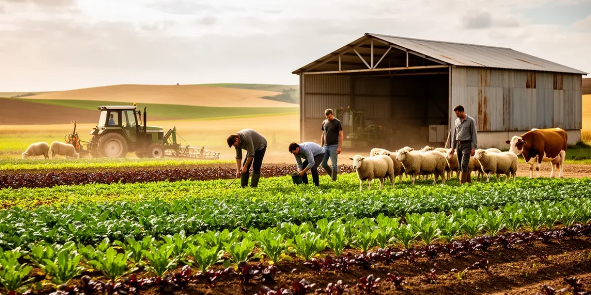 Signal d'alerte agricole sur champ mixte