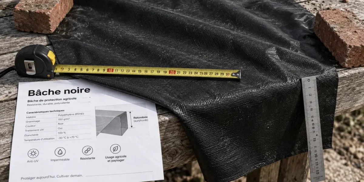 Baches agricoles noires pour occultation, ensilage et paillage