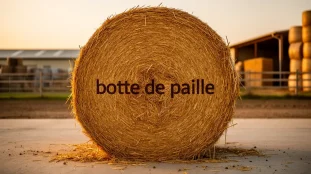 botte de paille bien formee exterieur agricole