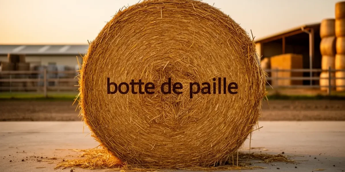 botte de paille bien formee exterieur agricole