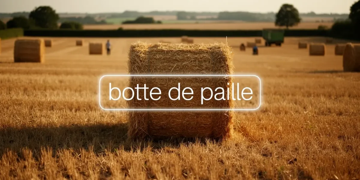 Champ agricole avec bottes de paille realiste