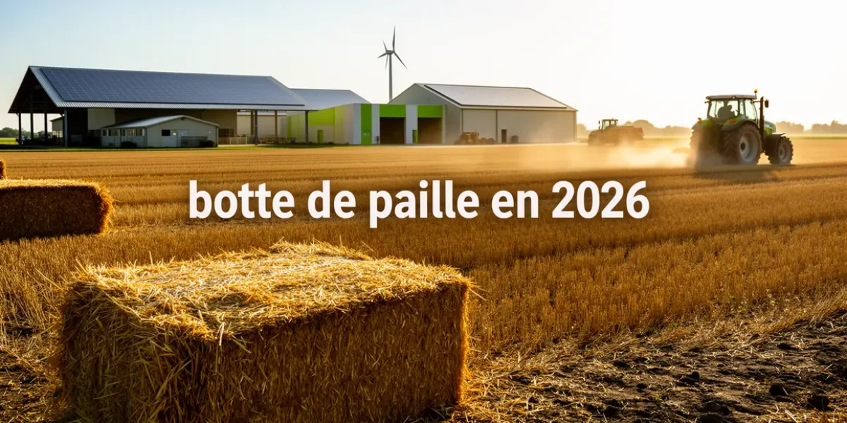 bottes de paille rectangulaires et rondes ferme écologique 2026