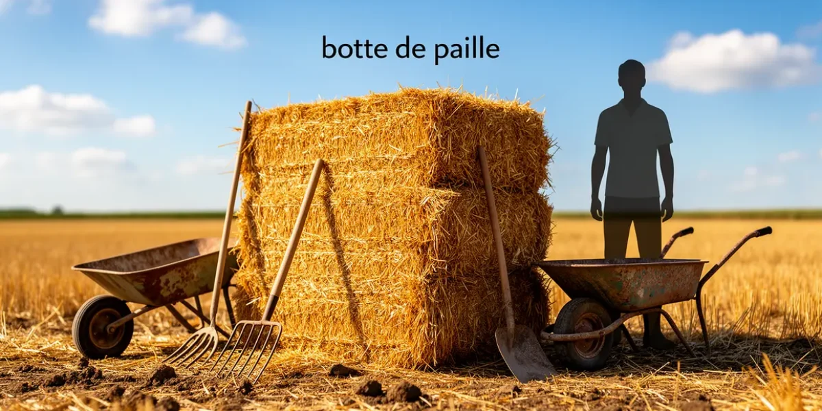 Botte de paille rectangulaire sur champ optimisation budget