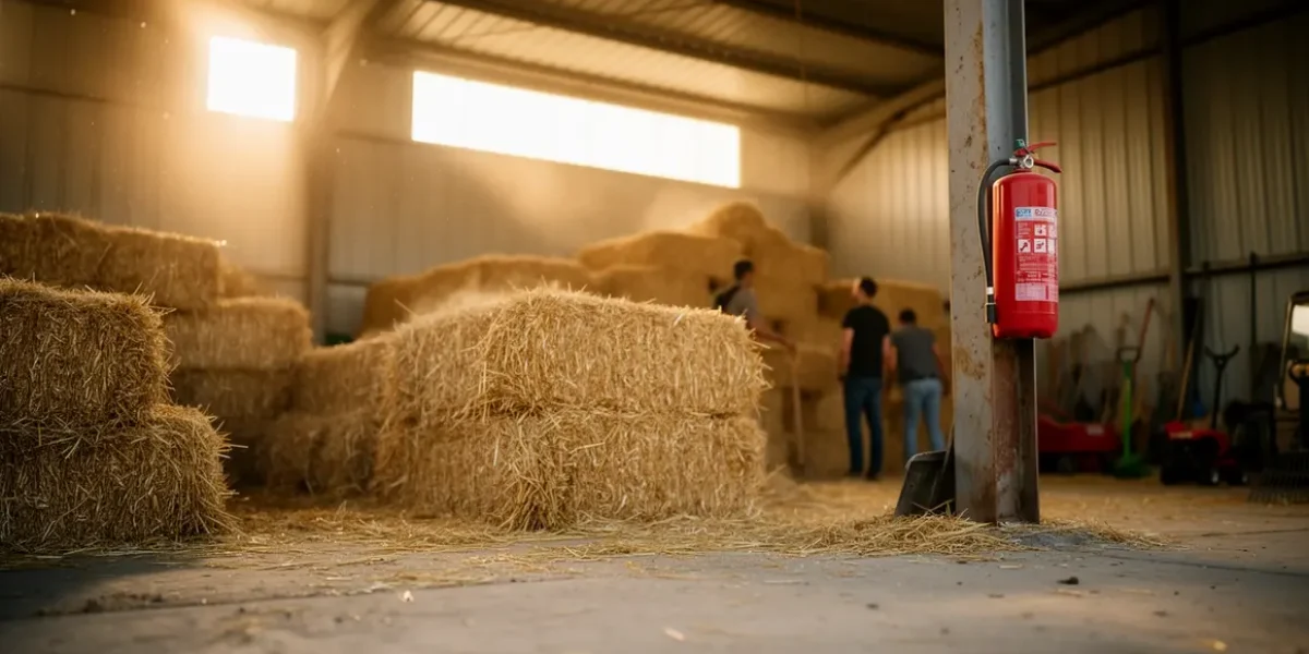 botte de paille signes alerte stockage hangar