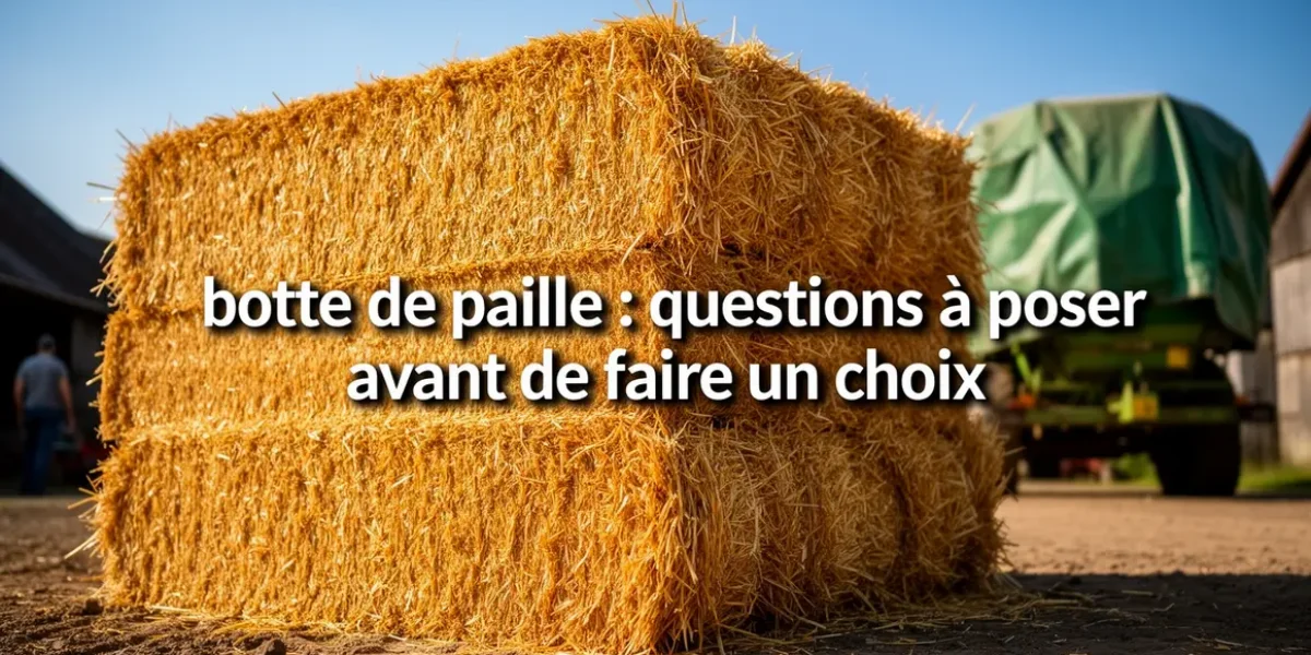 botte de paille empilée ferme sous ciel bleu bache agricole guide achat