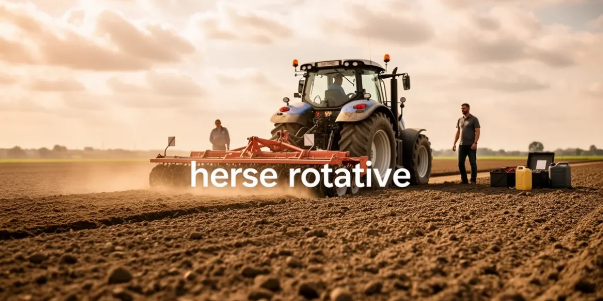 champ herse rotative tracteur