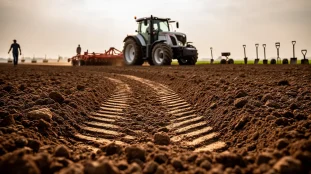 champ optimise herse rotative tracteur