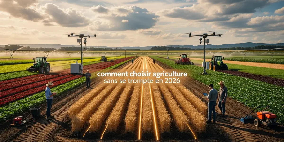 Exploitation agricole moderne diversité équipements connectés choisir filière 2026