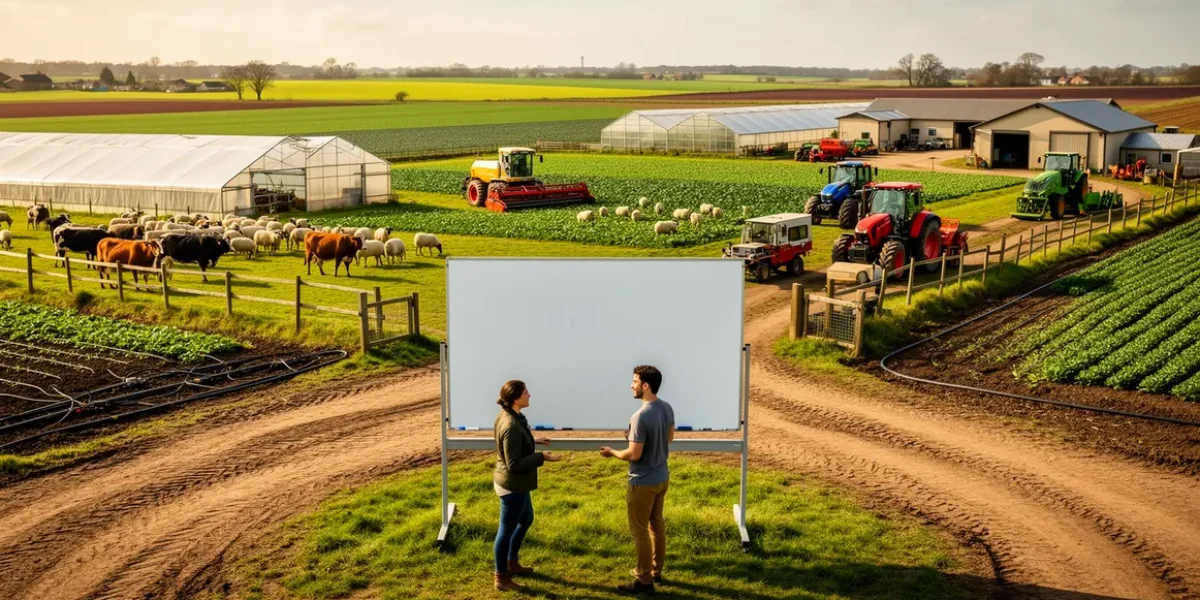 Vue exploitation agricole, tableau comment choisir agriculture sans se tromper