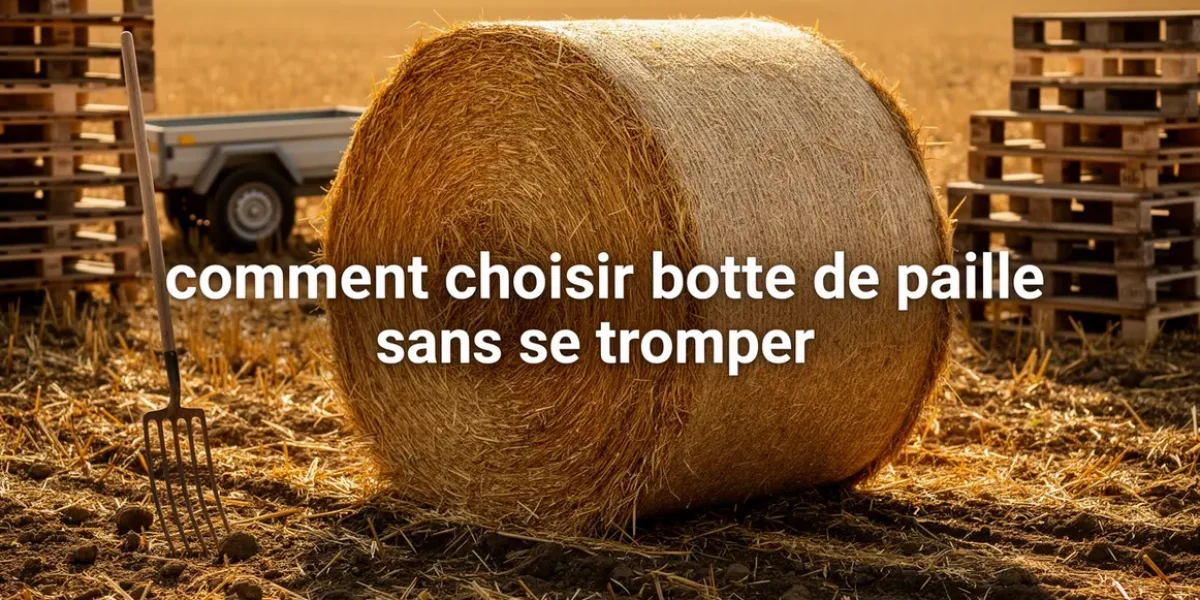 Photo botte de paille sur champ outils agricoles palettes