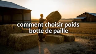 personne manipulant botte de paille comment choisir poids