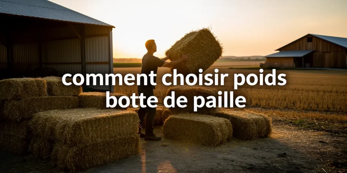 personne manipulant botte de paille comment choisir poids