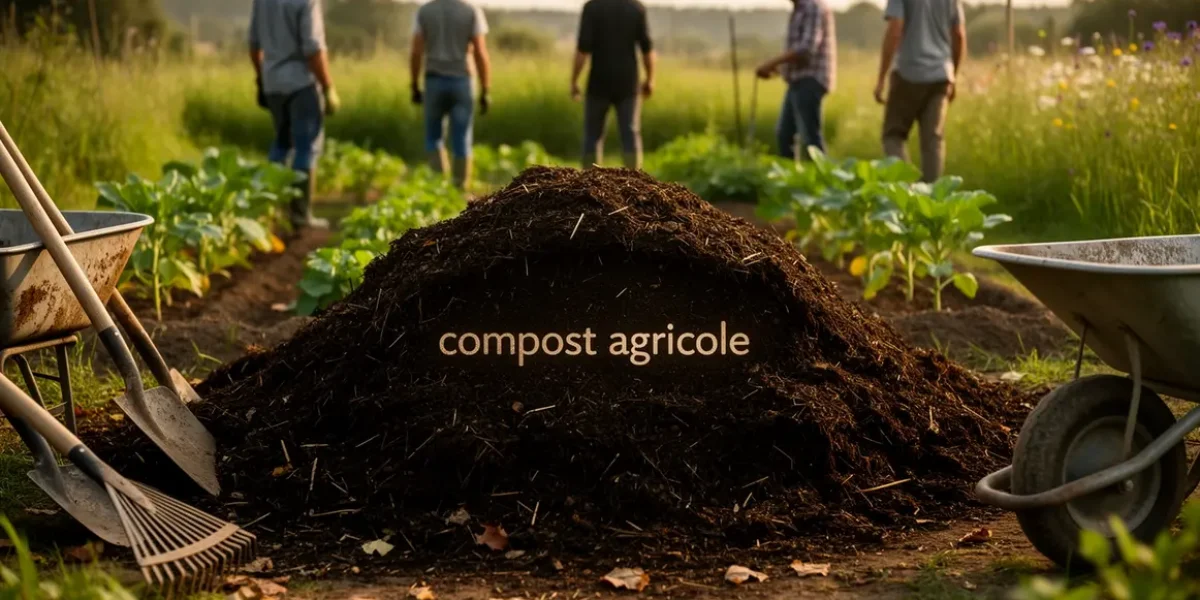 grand tas compost agricole nature outils
