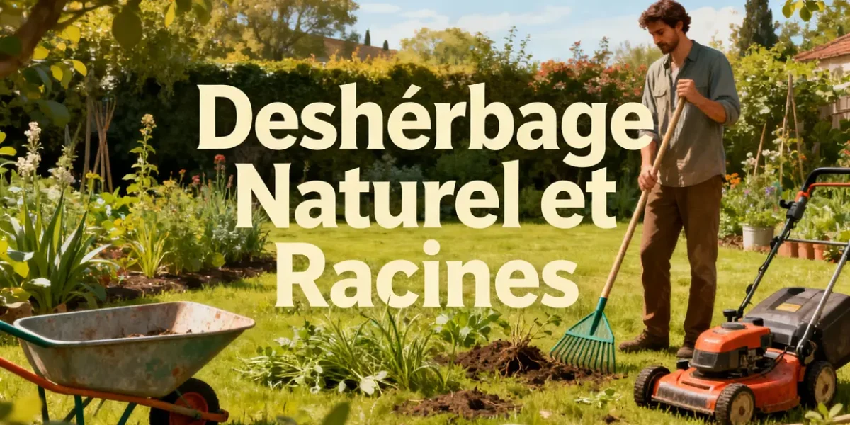 Jardin naturel sans mauvaises herbes, outils de desherbage