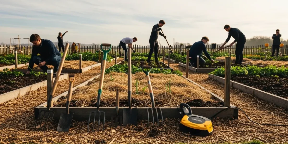 desherbage responsable jardin moderne outils paillage