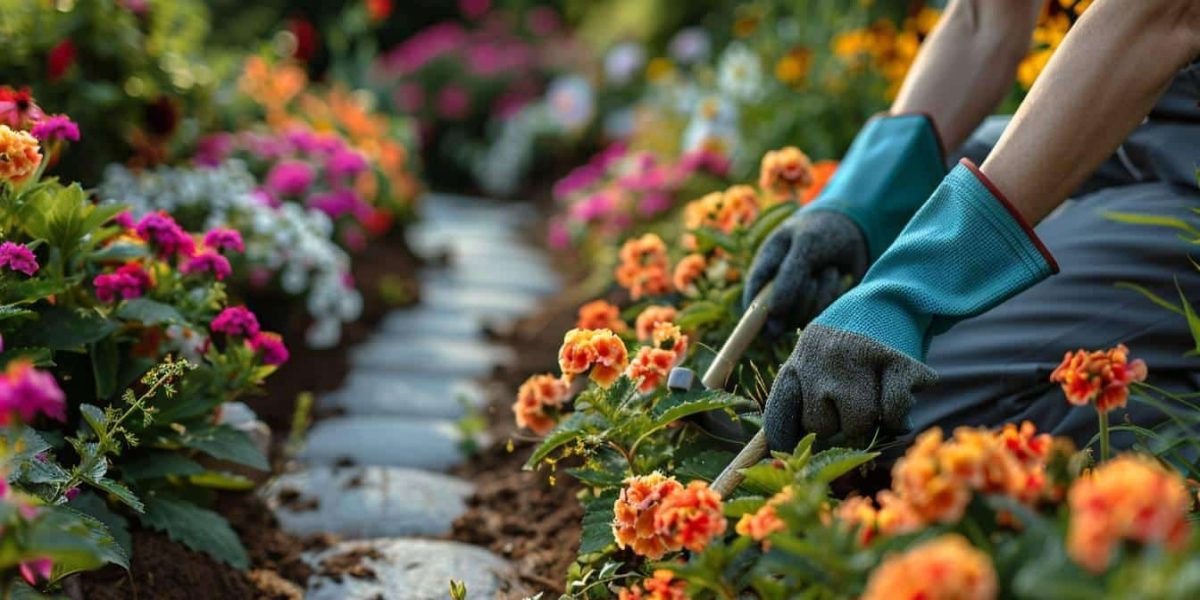 Désherbage naturel dans un champ agricole sans chimie