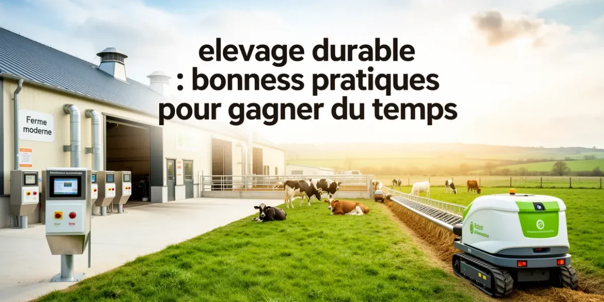 Ferme moderne elevage durable robot alimentation automatise