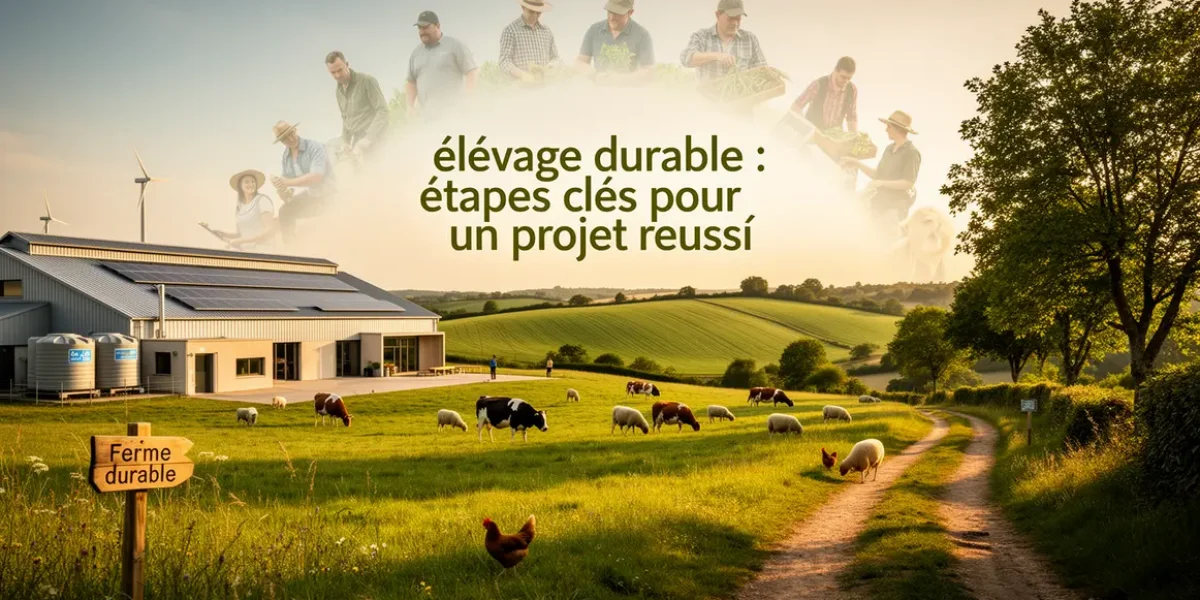 Ferme moderne elevage durable animaux prairies
