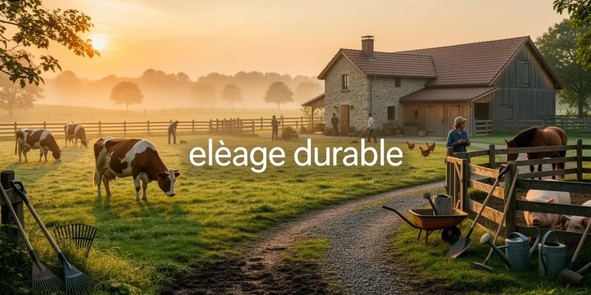 elevage durable animaux ferme lever soleil