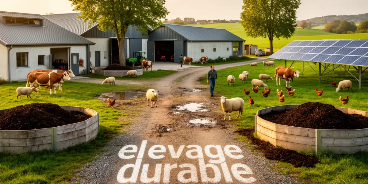 elevage durable scene ferme moderne