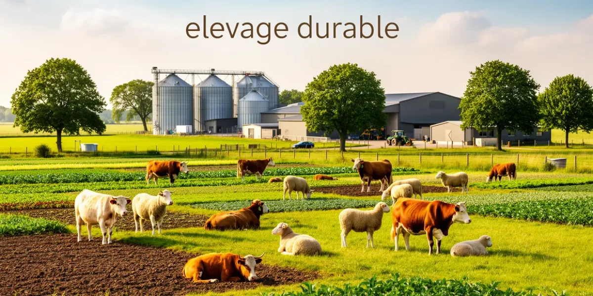elevage durable ferme moderne panorama bovins ovins prairies