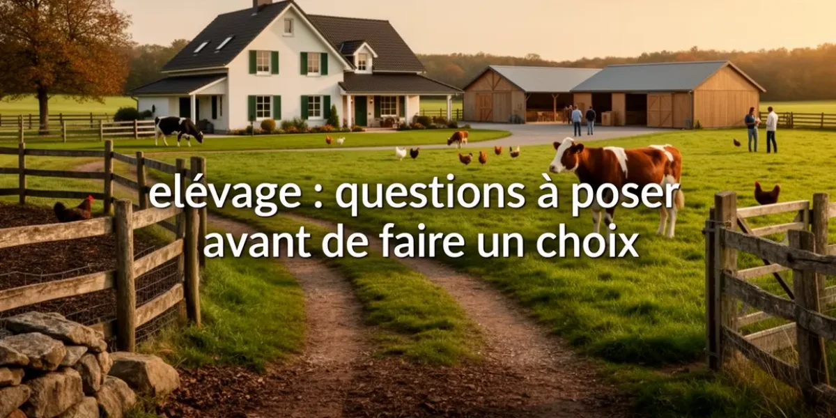 Scene elevage ferme conseils selection