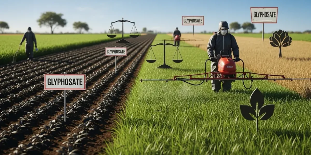 glyphosate dans les champs, sécurité et réglementation
