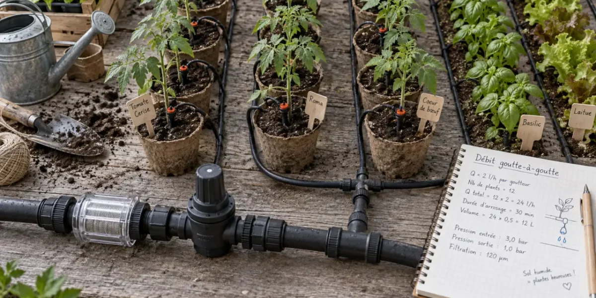 goutte a goutte jardinage : arrosage des racines sans mouiller les feuilles