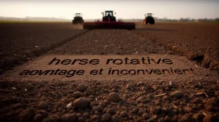 champ prepare par herse rotative tracteur sol meuble