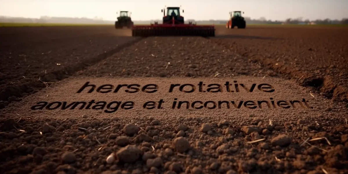 champ prepare par herse rotative tracteur sol meuble