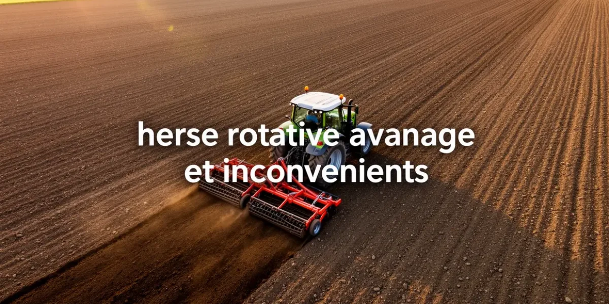 vue aerienne d'une herse rotative sur champ prepare