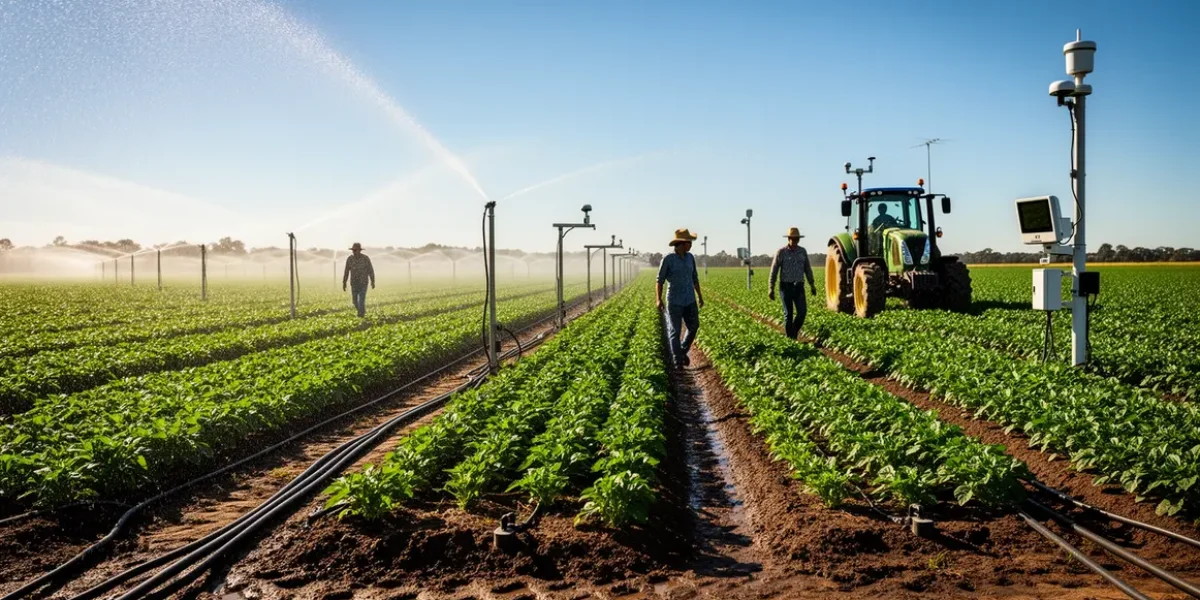 exploitation agricole 2026 systeme irrigation connectee