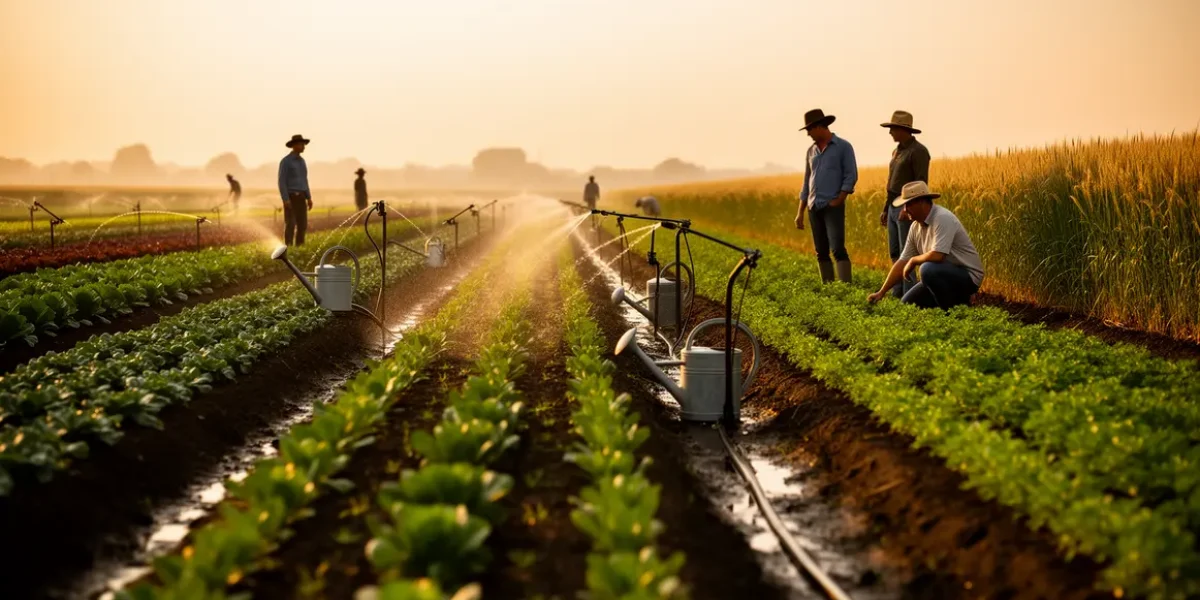 champ agricole irrigation moderne conseils vigilance
