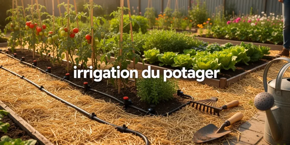 potager paillage paillage irrigation goutte a goutte